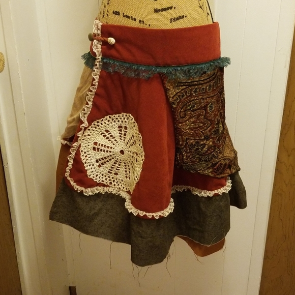 Handmade Gypsy Fairy Elf Circle Wrap Skirt Boho - Picture 2 of 7